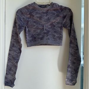 Gymshark Purple Camo Crop Top